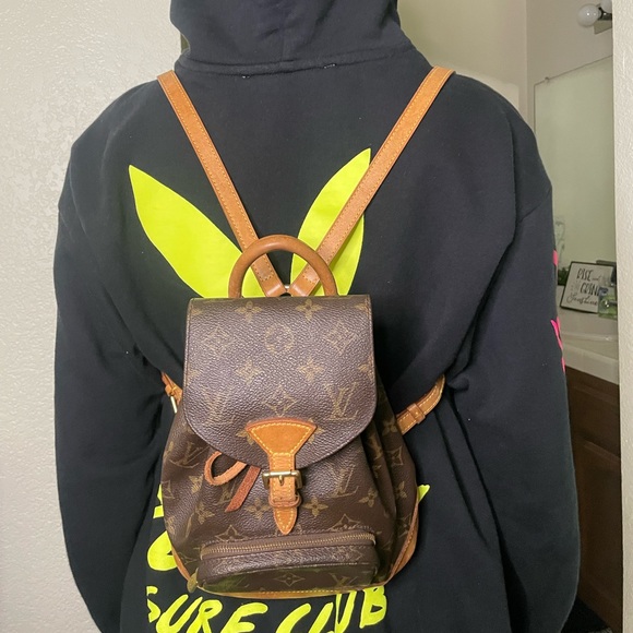 LOUIS VUITTON MINI MONTSOURIS BACKPACK HAND BAG - Picture 3 of 9
